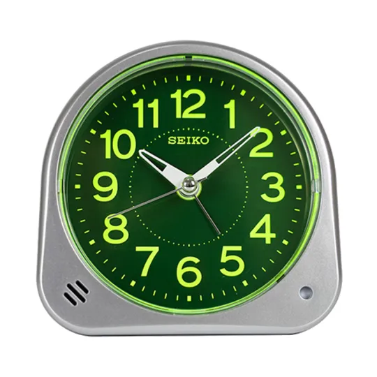 SEIKO Quartz Movement Alarm Clock Unisex Green QHE188S