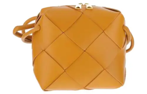 Bottega Veneta Mini Cassette Camera Bag Camel