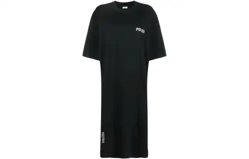 Vetements T Shirts Men's Black Crew Neck Moderate Straight Fit