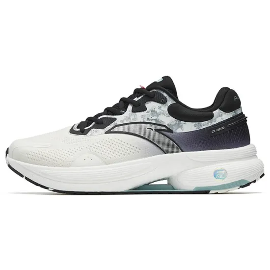 ANTA C100 Running Shoes Men Low-Top Ivory White/Black