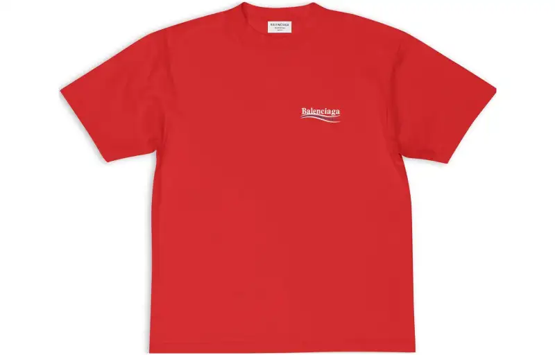 Balenciaga T Shirt Regular Fit Unisex Bright Red