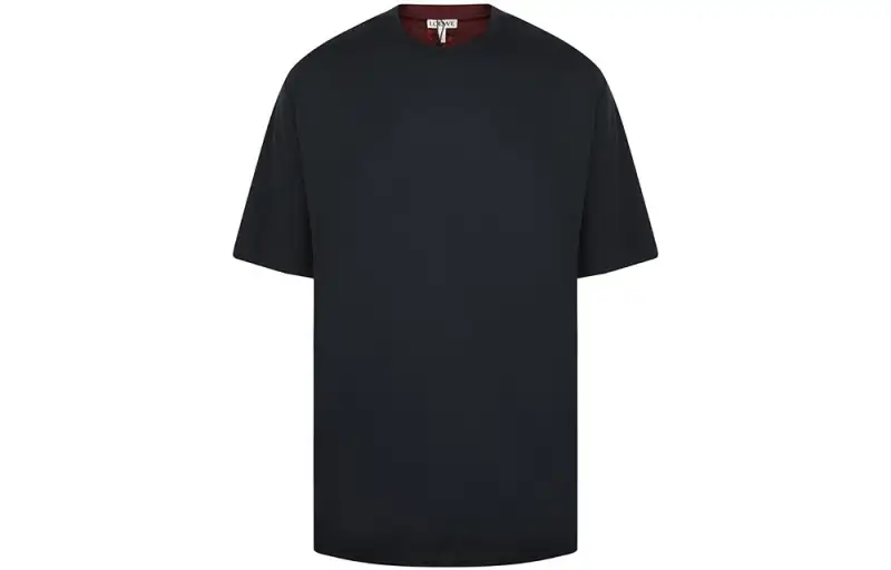 LOEWE T Shirts Men's Dark Blue Crew Neck Straight Fit