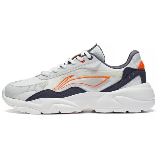 LINING Flow Rock Casual Shoes Men Low-Top Mist White/Antarctic Gray/Surface Gray