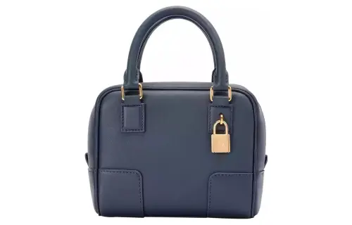 LOEWE Amazona 16 Square Top Handle Bag Onyx Blue