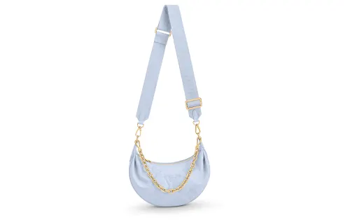 LOUIS VUITTON Over The Moon Embossed Cow Leather Portable Crossbody One Shoulder Bag Women's Lilac