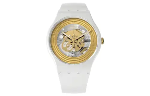 SWATCH Unisex 41mm Gold Watch SO29W107