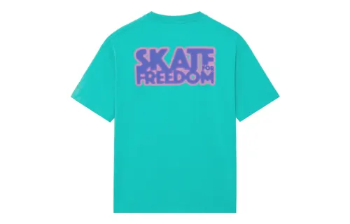 Li Ning Skateboard T Shirt Unisex Cyan Teal Green