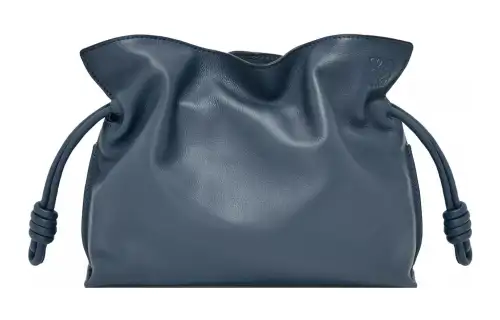 LOEWE Flamenco Napa Calf Leather One Shoulder Crossbody Clutch Mini Women's Agate Blue