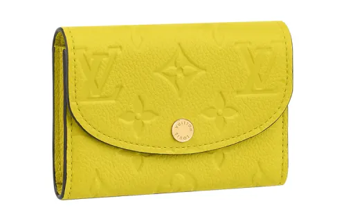 LOUIS VUITTON Rosalie Grained Calfskin Coin Purse Women's Sour Green