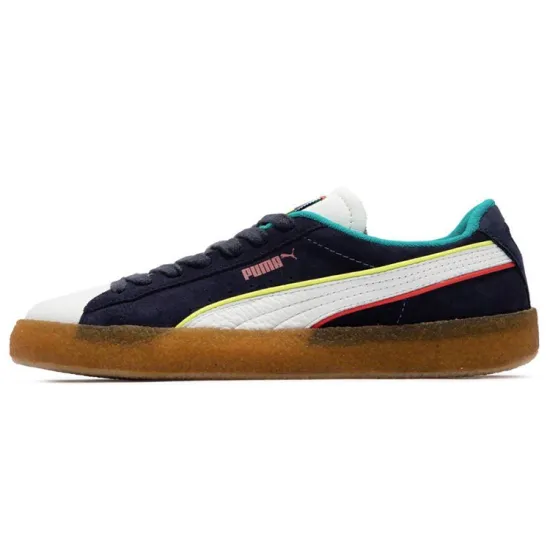 PUMA Suede Skateboarding Shoes Unisex Low-top Black/brown/white