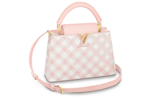 LOUIS VUITTON Capucines Taurillon Leather Kapsyn Shoulder Bag, Crossbody Bag, Handbag Small Women's Pink