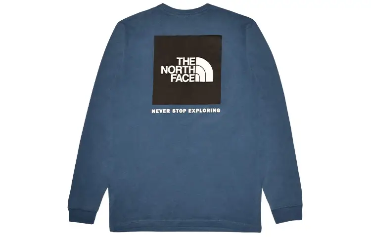 THE NORTH FACE T Shirts Men's Navy Blue Crew Neck Moderate Straight Fit