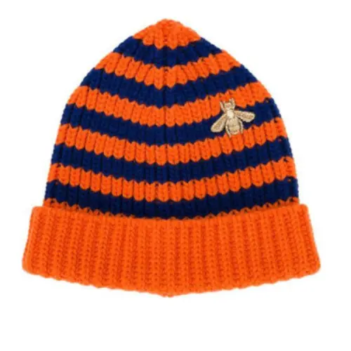 GUCCI Beanie Unisex Orange Blue