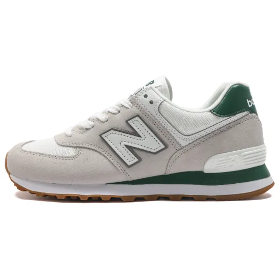 New Balance 574 White Green Gum