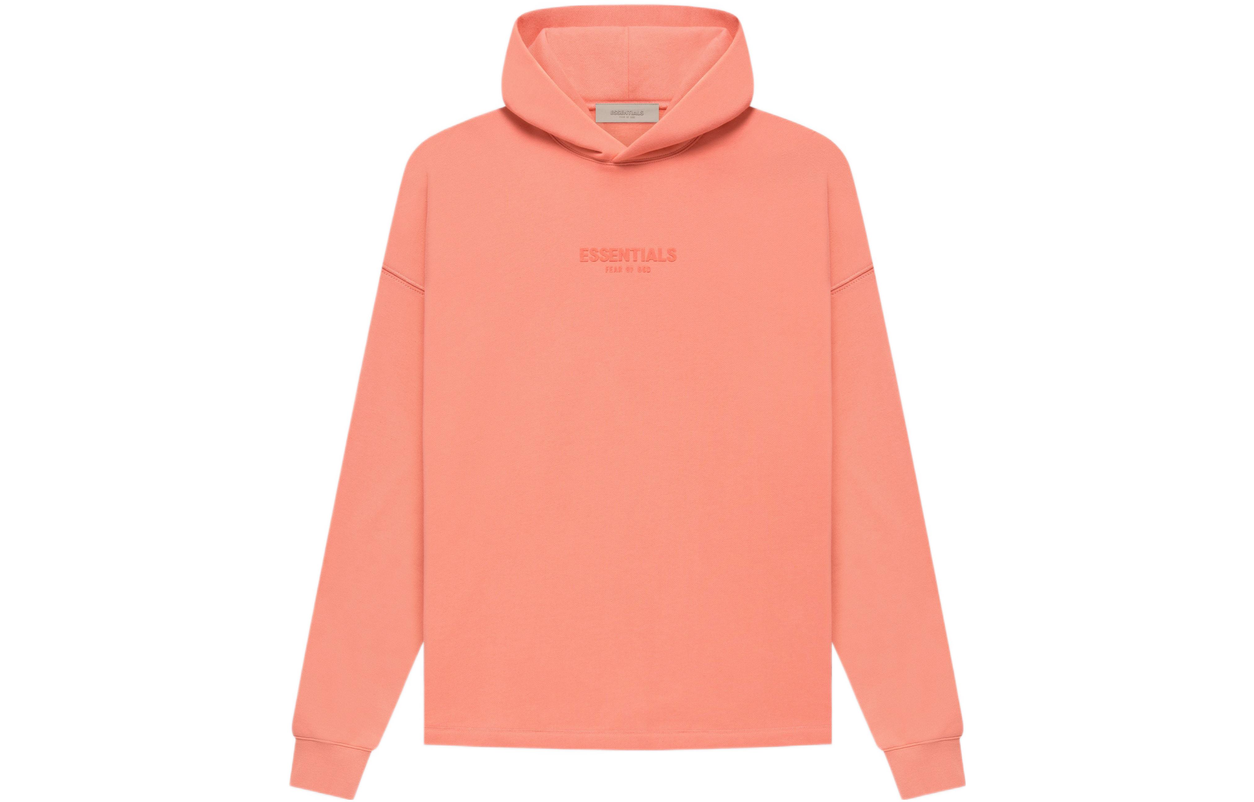 Fear of God Essentials FW22 Coral Relaxed Hoodie Logo