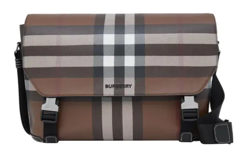 Burberry Elizabeth Leather Messenger Bag, Shoulder Bag, Crossbody Bag Large Men's Brown