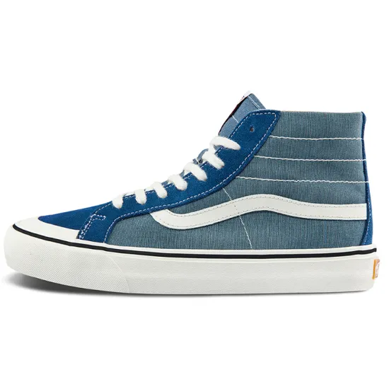 Vans SK8 Skateboarding Shoes Unisex High-top White/Royal Blue