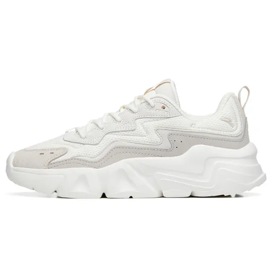 ANTA Life Collection Casual Shoes Women's Low-Top Ivory White/Muddy Grey/Iron Grey