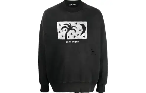 Palm Angels night sky logo-print sweatshirt