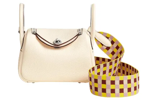 HERMES Lindy Clemence Cow Leather Handbag, Shoulder Bag, Crossbody Bag 19 Women's