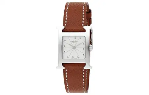 HERMES Wrist Watches Quartz Movement Leather Strap White Dial Women's Watch