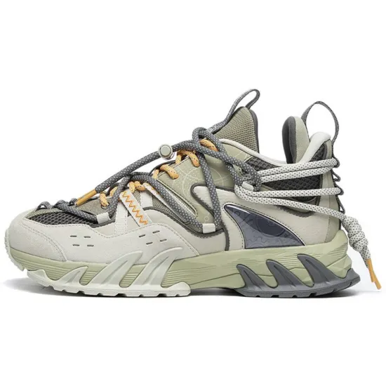 LINING Xiao Yao Xing Casual Shoes Men Low-Top Elm Green/Oat Gray