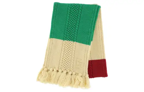 GUCCI Kids Fringed Edge Knitted Scarf