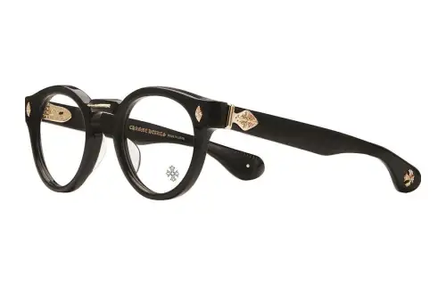 Chrome Hearts Plate Round Eyeglass Frames Unisex