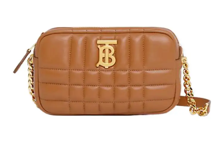 Burberry Lola Bag Sheepskin Camera Bag, Crossbody Bag, Shoulder Bag Women's Brown