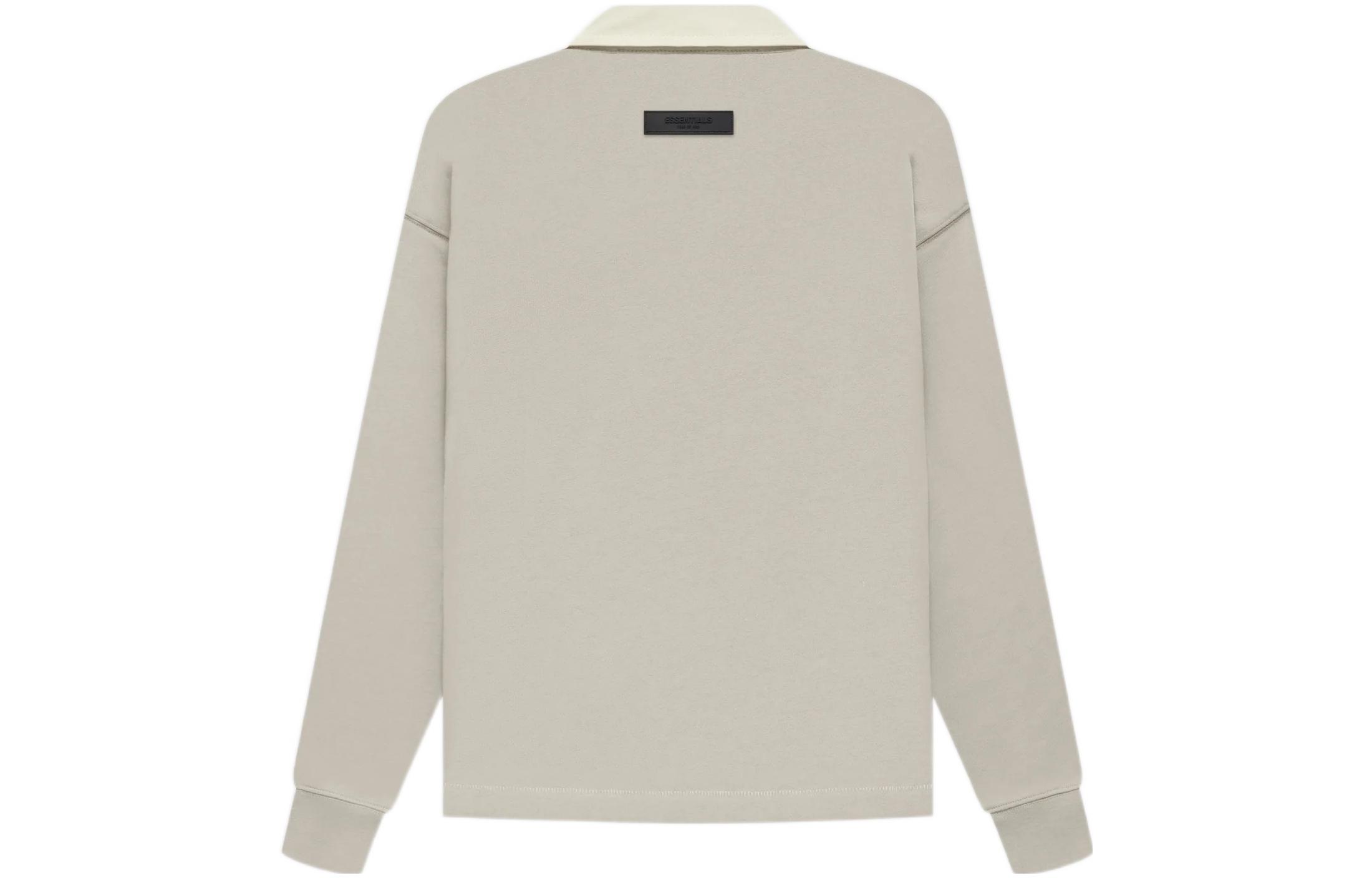 Рубашка-поло Fear of God Essentials Kids Henley Rugby Smoke (дымчато-серая) — фото 2