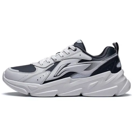 LiNing Slip-Resistant Low-Top Sports Casual Shoes Men's Gray Black