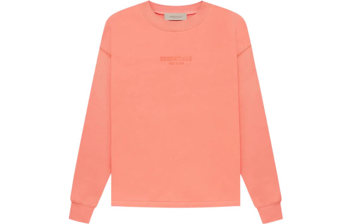 Fear of God Essentials FW22 Relaxed Crewneck Coral Logo