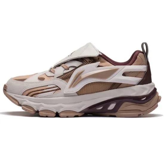 LINING Running Shoes Men Low-Top Bellflower Gray/Clever Brown
