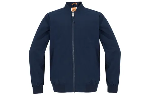 Timberland Jackets Men's Blue Baseball Collar Moderate Straight Fit