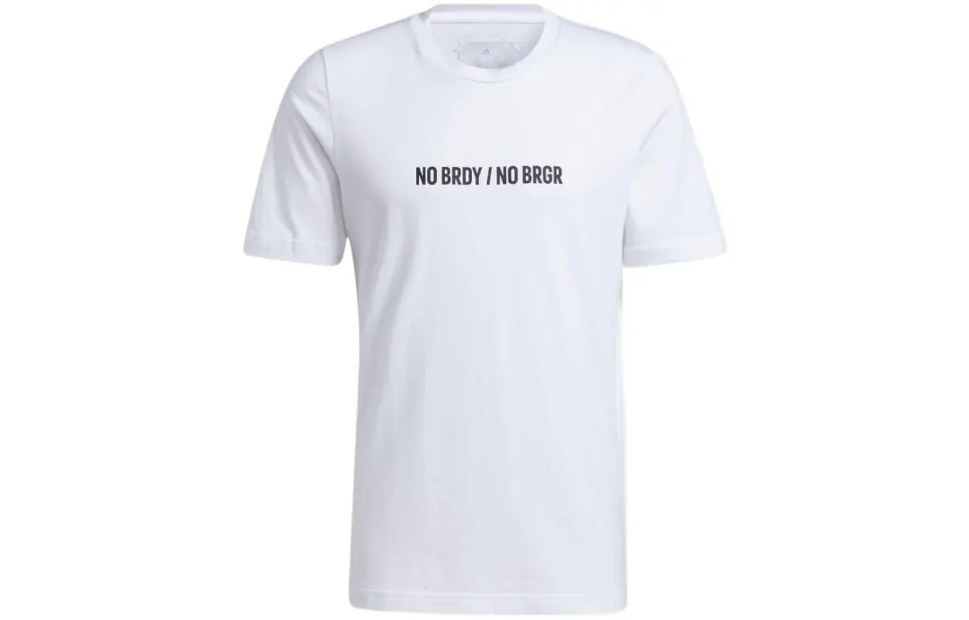 Adidas T Shirts Men's White Crew Neck Moderate Straight Fit
