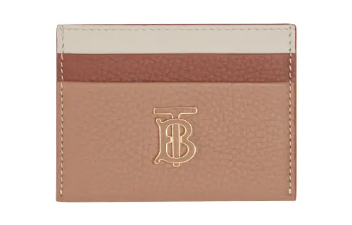 Burberry Cow Leather Card Holder Women's Camel/Beige Umber