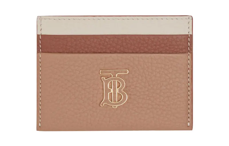 Burberry Cow Leather Card Holder Women's Camel/Beige Umber