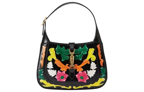 GUCCI Jackie 1961 Crocodile Leather Crescent Shoulder Bag Shoulder Bag Small Women's Multicolor/Black