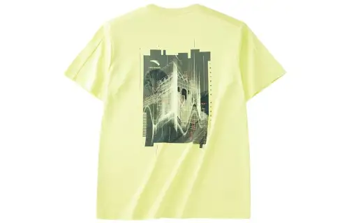 ANTA T Shirts Men's Green Crew Neck Moderate Straight Fit