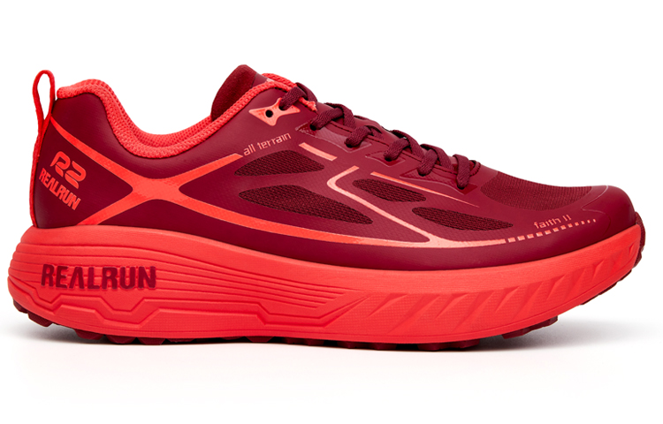 R2 REALRUN Faith 2 Belief 2 Low top Running Shoes Unisex Red Trail Running
