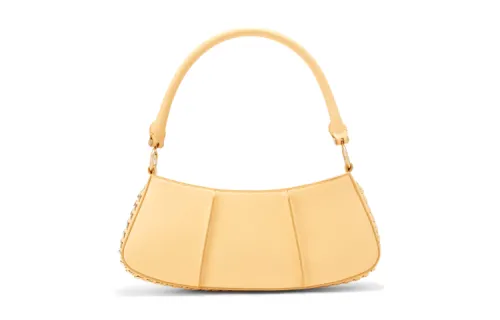 CHARLES&KEITH French Vintage Pu Shoulder Bag Women's Yellow/Chocolate/Black
