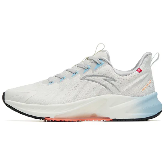 ANTA Rocket 4.0 Running Shoes Women's Low-Top Ivory White/Silver/Rock Orange
