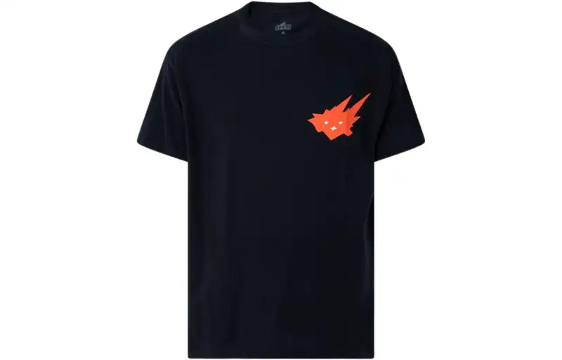 Travis Scott T Shirts Men's Black Crew Neck Moderate Straight Fit