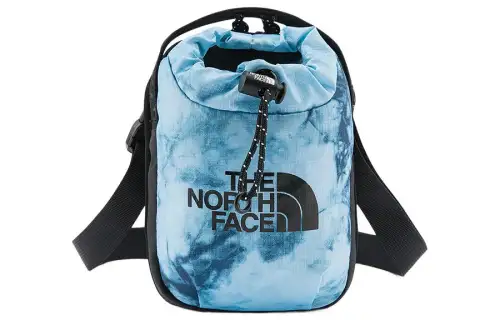 THE NORTH FACE 2L Shoulder Bag, Crossbody Bag, Outdoor Bag Fabric Blue Camouflage Unisex