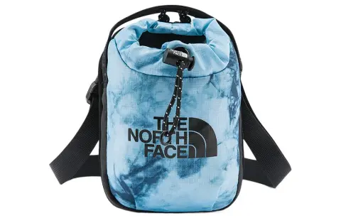 THE NORTH FACE 2L Shoulder Bag, Crossbody Bag, Outdoor Bag Fabric Blue Camouflage Unisex