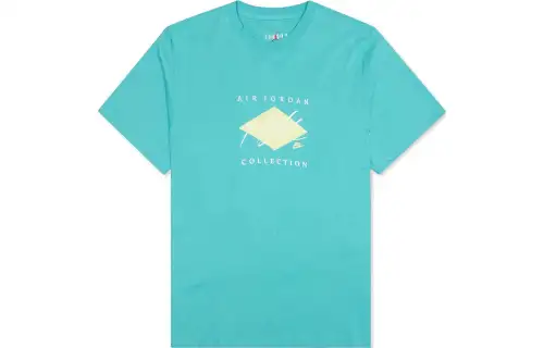 Jordan Flight Essentials T Shirts Men's Green Crew Neck Moderate Straight Fit