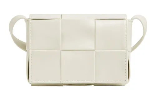 Bottega Veneta CASSETTE Pillow Bag Waxed Leather Cow Leather Small Square Bag, Shoulder Bag, Crossbody Bag Mini Men's
