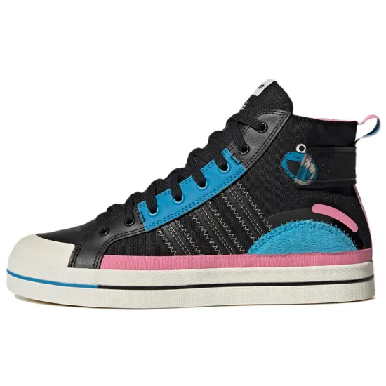 Adidas Neo Neo City Canvas Hi Ssjf X Sesame Street X Jf 'Black Blue Pink'
