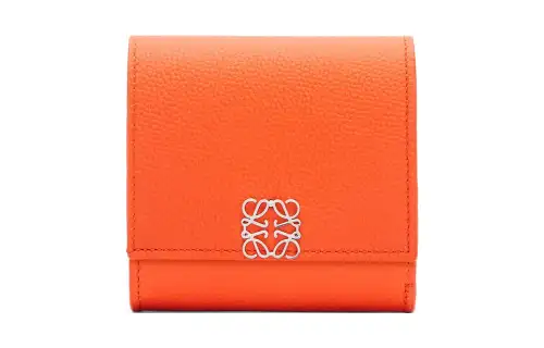 LOEWE Pebble Grain Calfskin Wallet Women's Orange