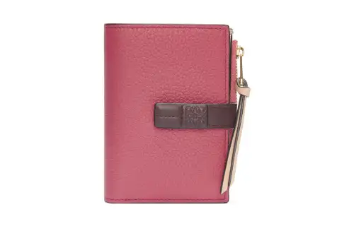 LOEWE Soft Grain Calfskin Wallet Women's Pink